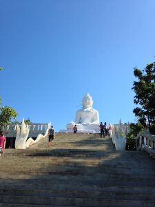 White Buddha at Wat Phra That in Pai